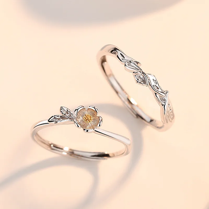 Treasure Flaws S999 Fine Silver Rings Unisex Silver White-2