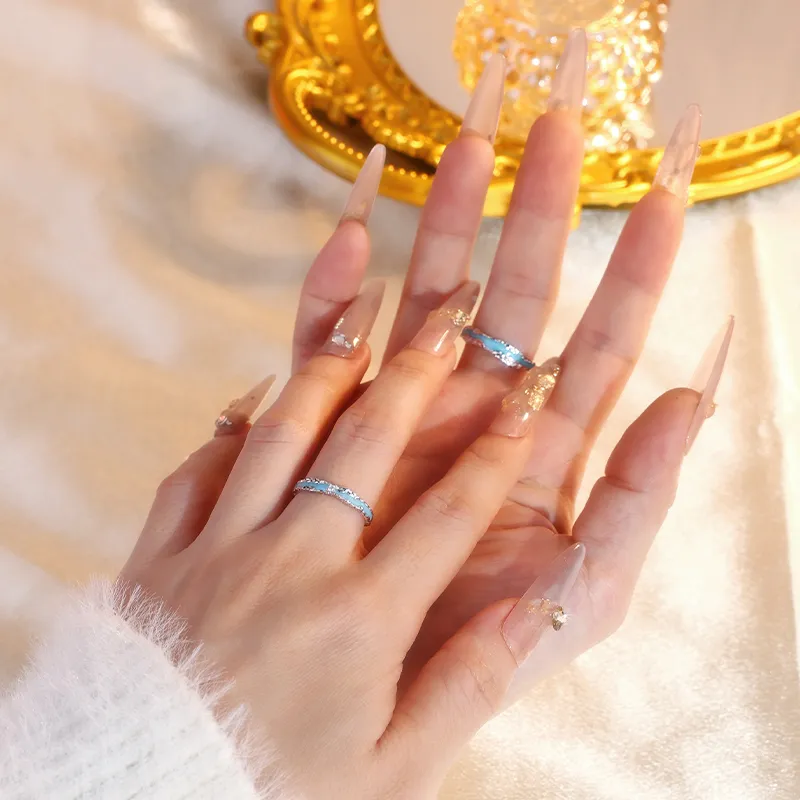 Treasure Flaws S999 Fine Silver Rings Unisex Silver White-4