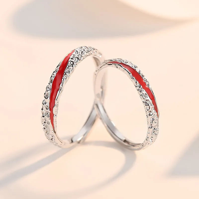 Treasure Flaws S999 Fine Silver Rings Unisex Silver White-5
