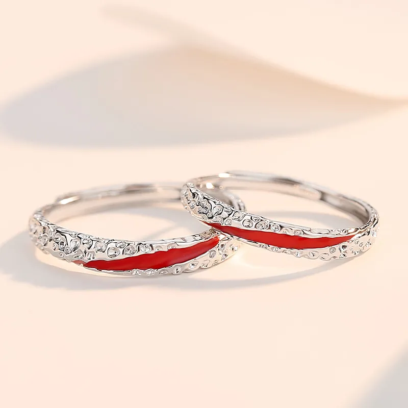 Treasure Flaws S999 Fine Silver Rings Unisex Silver White-2