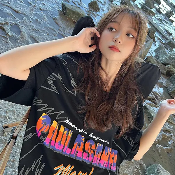 PAULASARA Short Sleeved T Shirts Unisex Black-2