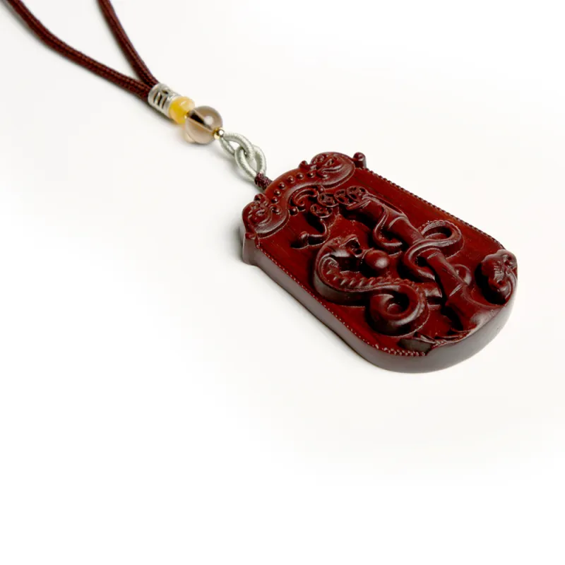 Is Here Pterocarpus Necklaces Unisex-3