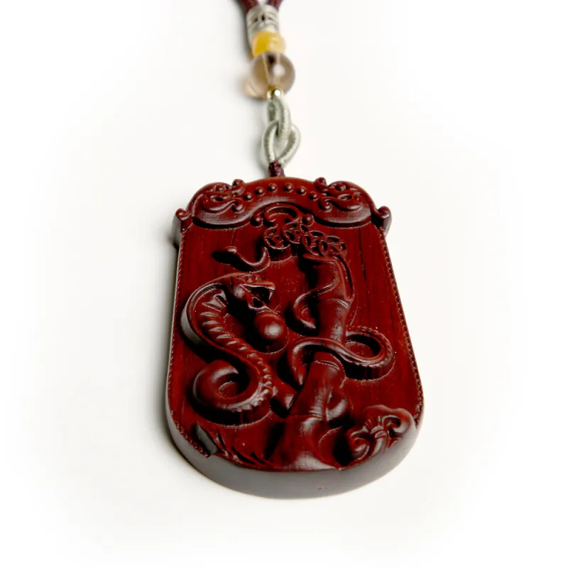 Is Here Pterocarpus Necklaces Unisex-2