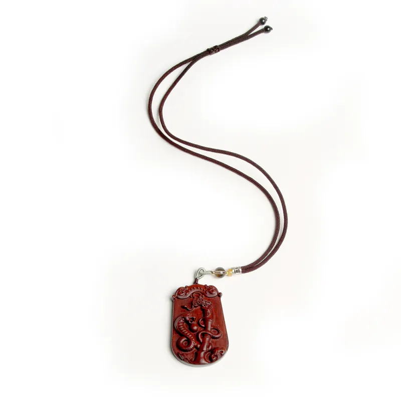 Is Here Pterocarpus Necklaces Unisex-6