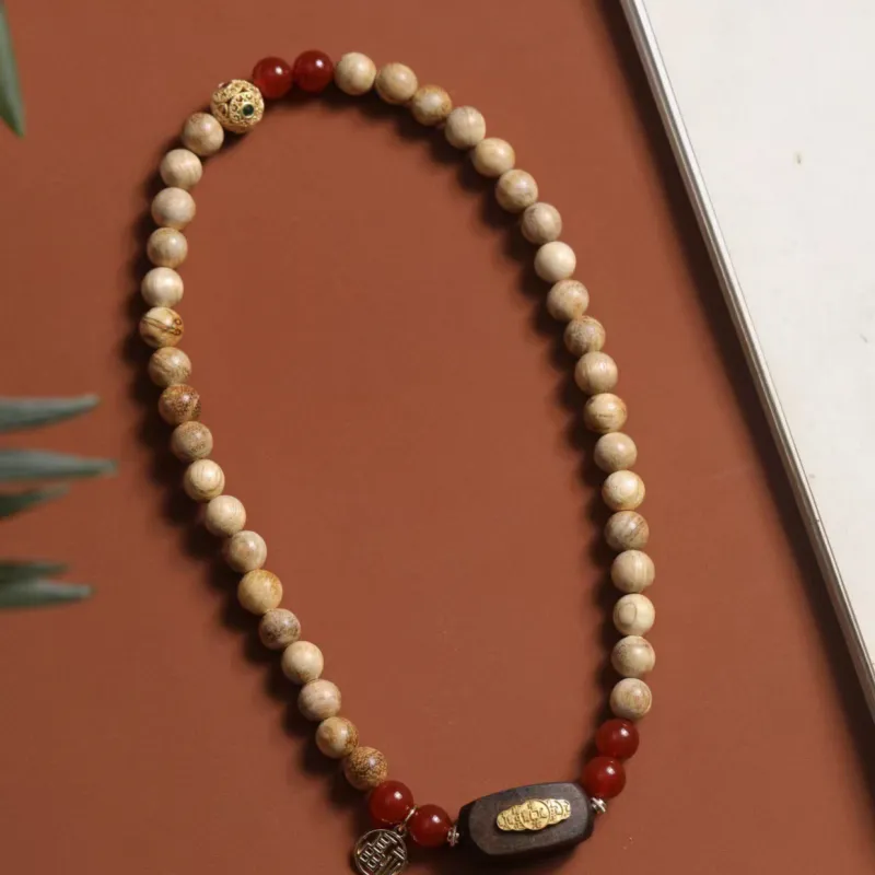 Is Here Milky Agarwood Bracelets Unisex-3