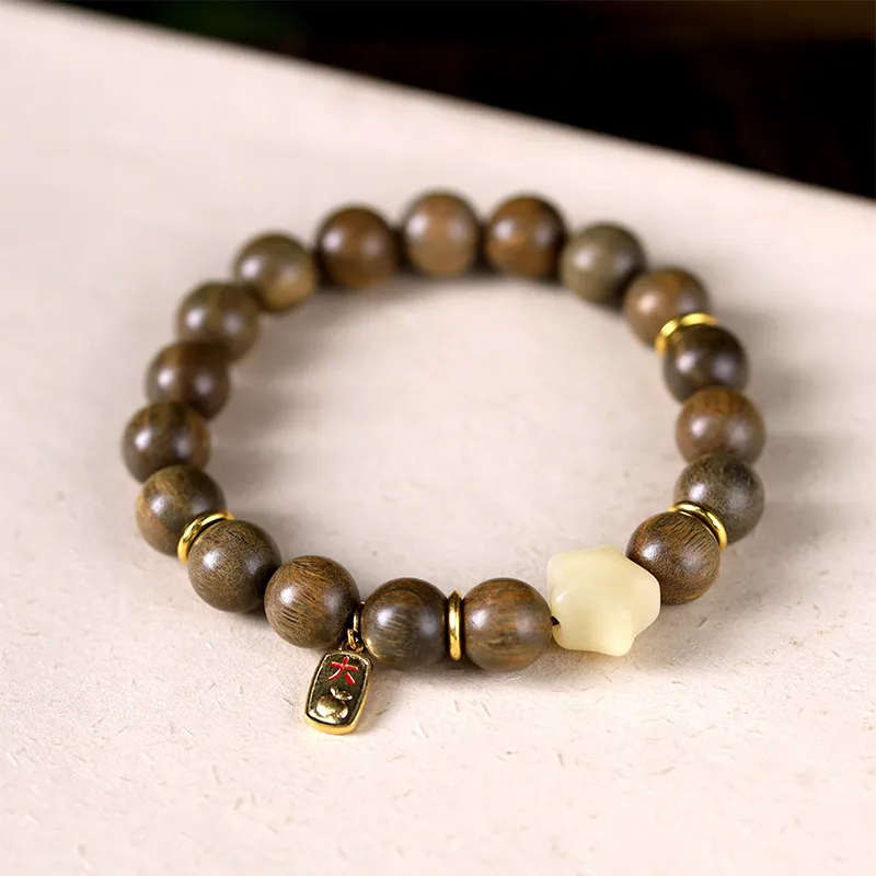 Is Here Green Sandalwood Bracelets Unisex-1