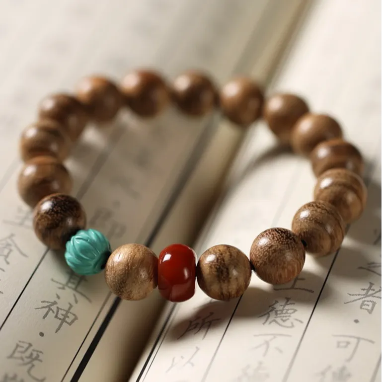 Is Here Milky Agarwood Bracelets Unisex-2