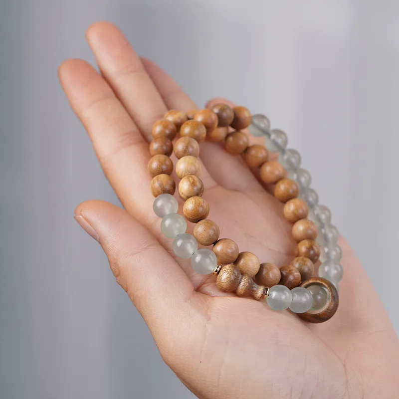 Is Here Milky Agarwood Bracelets Unisex-7