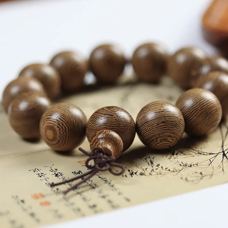Is Here Redwood Wooden Bracelets Unisex-1