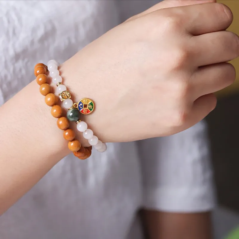 Is Here Sandalwood Bracelets Unisex-4