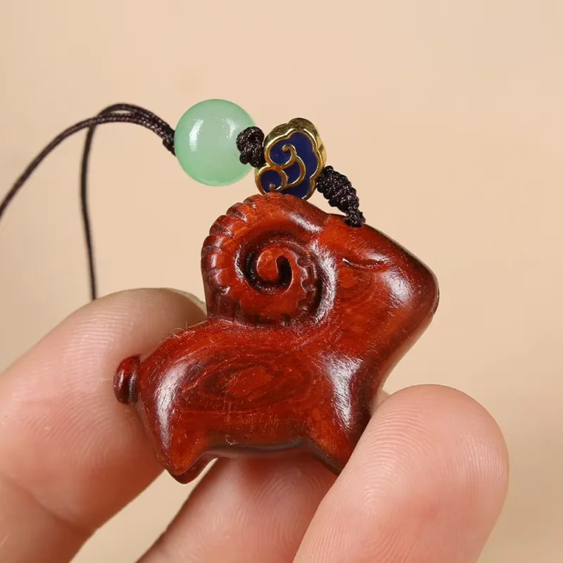Is Here Pterocarpus Pendants Unisex-5