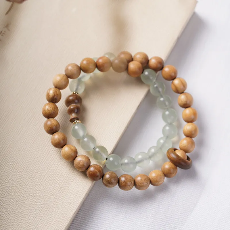 Is Here Milky Agarwood Bracelets Unisex-4