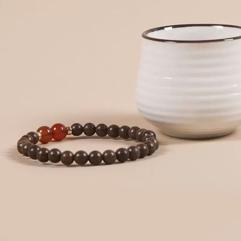 Is Here Golden Sandalwood Bracelets Unisex-3