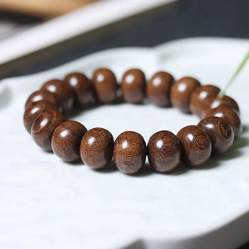 Is Here Golden Sandalwood Bracelets Unisex-2