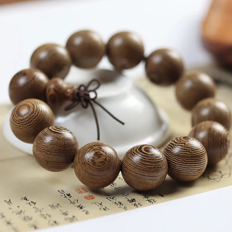 Is Here Redwood Wooden Bracelets Unisex-7