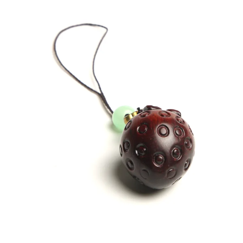 Is Here Pterocarpus Wooden Pendant Unisex-1