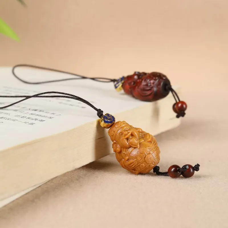 Is Here Pterocarpus Cell Phone Pendant Unisex-4