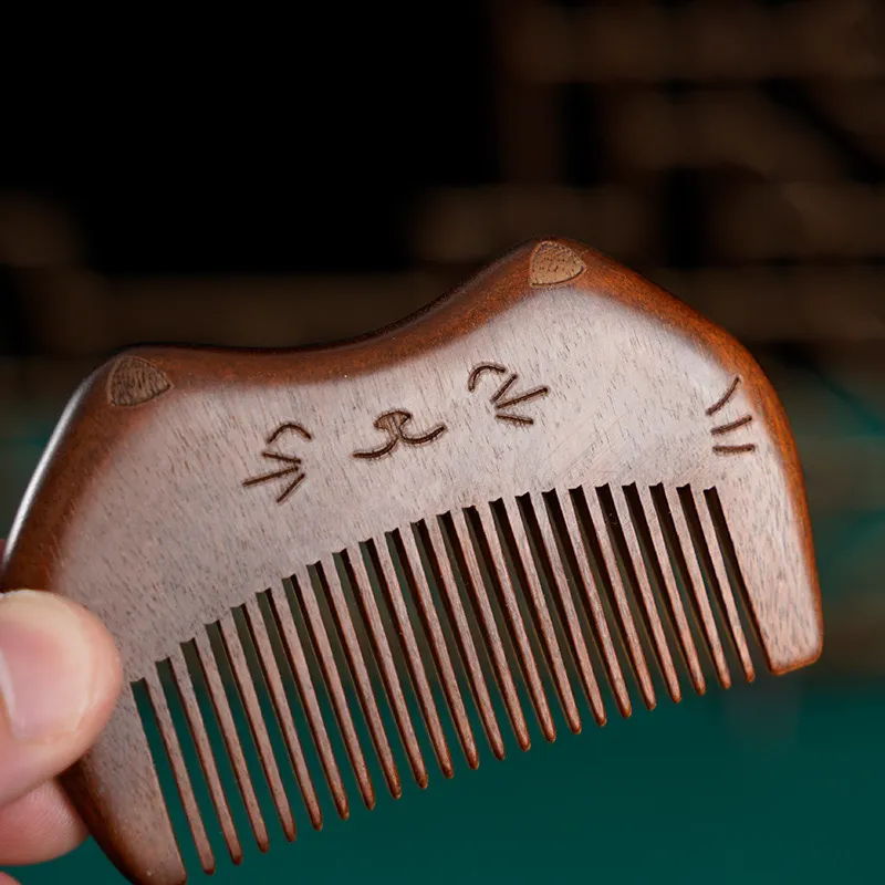 Is Here Golden Sandalwood Comb Unisex-4