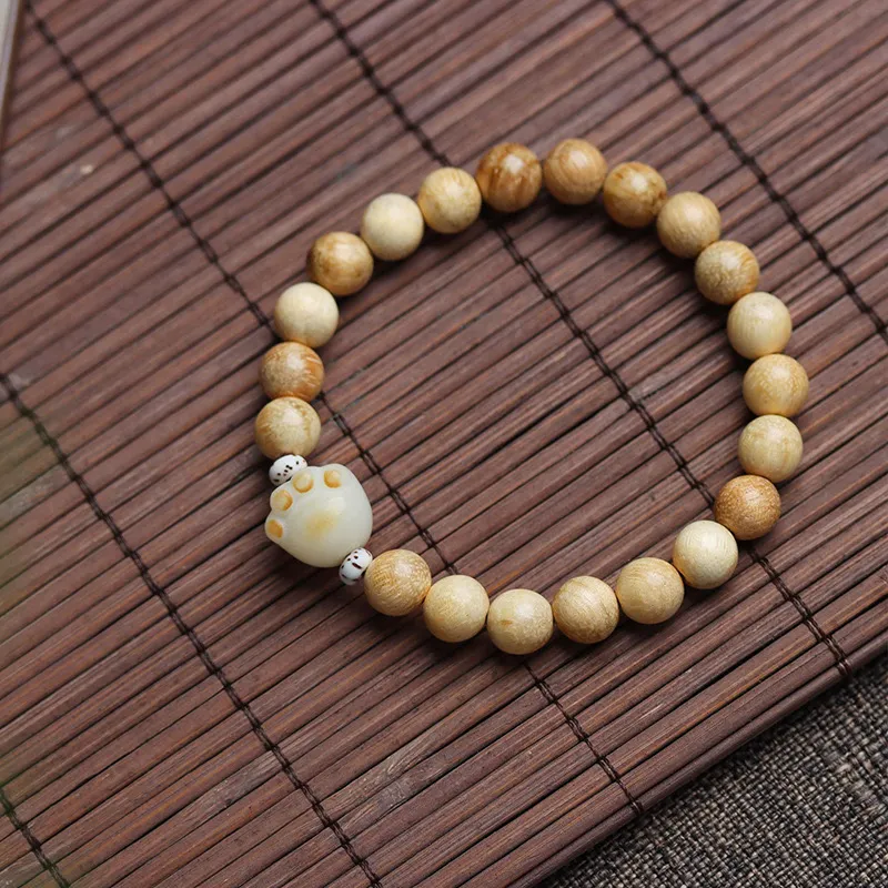 Is Here Milky Agarwood Bracelets Unisex-3