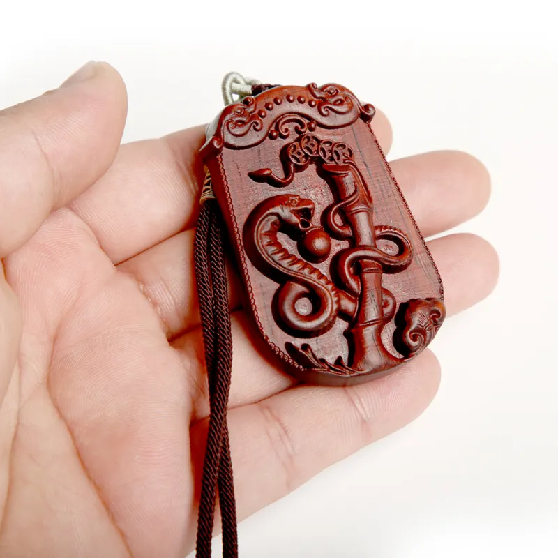 Is Here Pterocarpus Necklaces Unisex-7