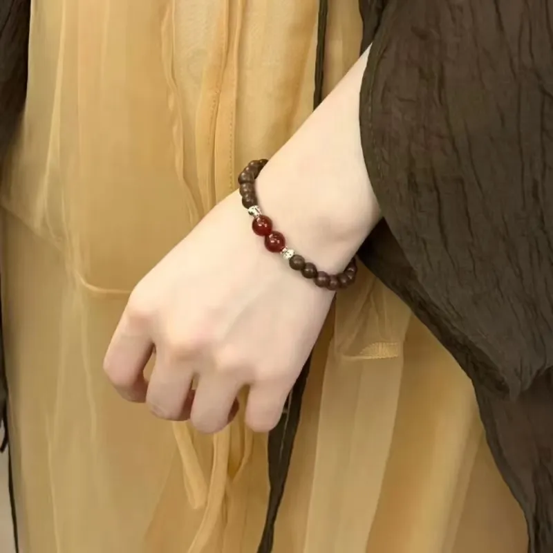 Is Here Golden Sandalwood Bracelets Unisex-4