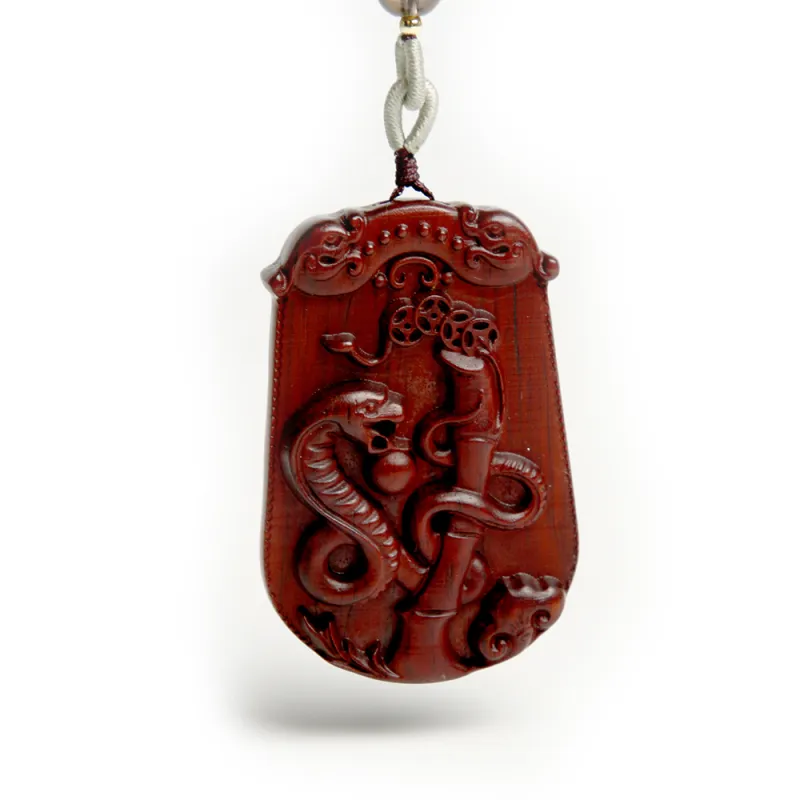 Is Here Pterocarpus Necklaces Unisex-4