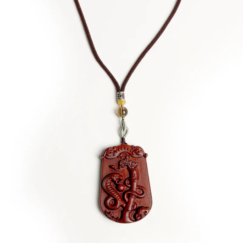 Is Here Pterocarpus Necklaces Unisex-1