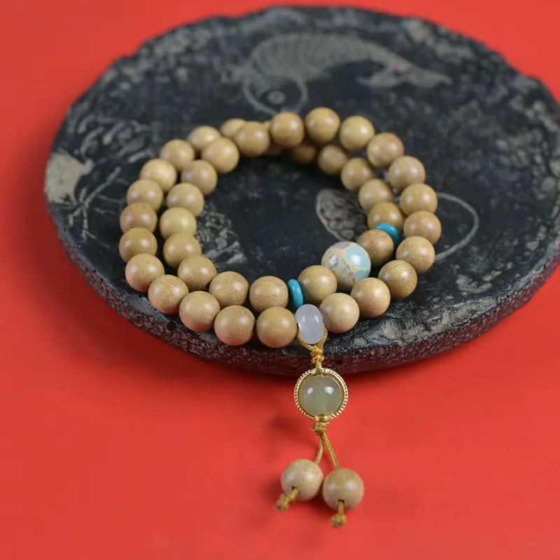 Is Here Milky Agarwood Bracelets Unisex-4