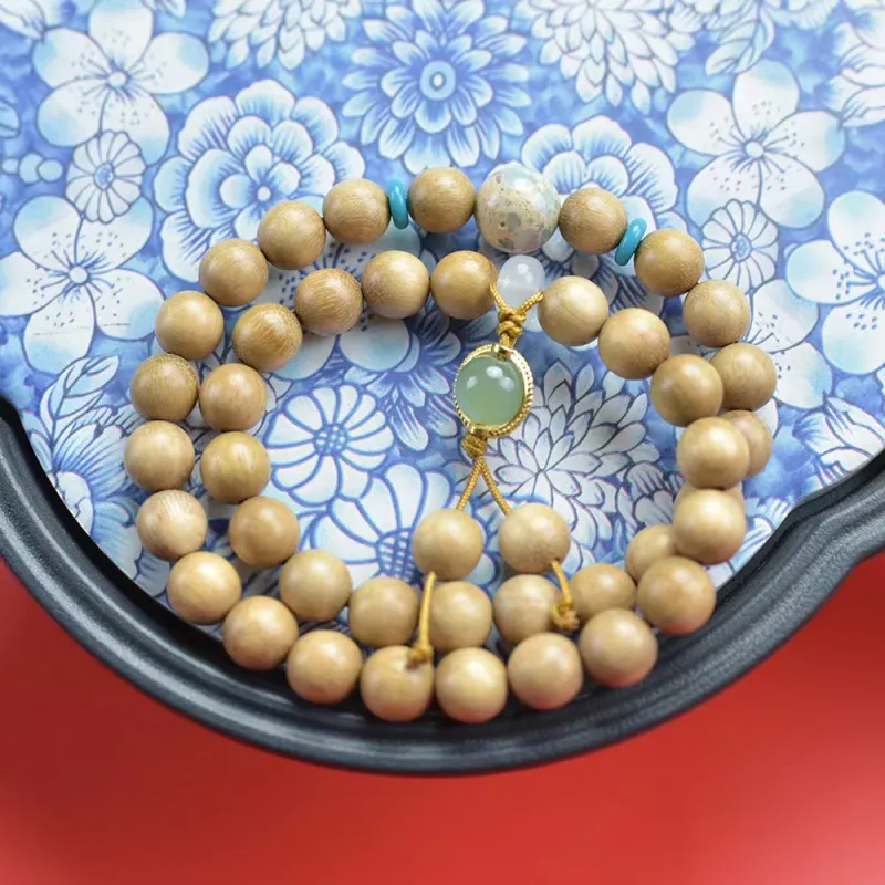 Is Here Milky Agarwood Bracelets Unisex-3