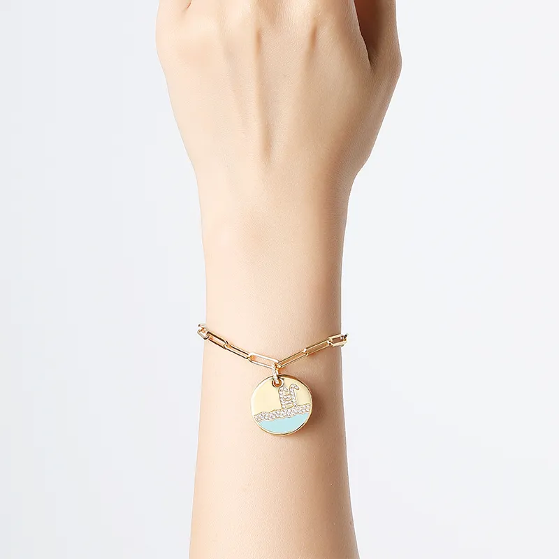 ANNAYA High End Copper With 18K Gold Plating Bracelets Unisex-3
