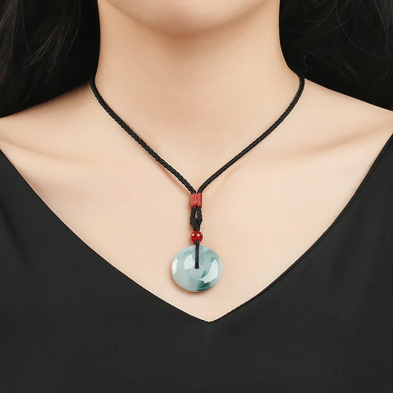 Purple Muli Glutinous Jade Jadeite Necklaces Unisex-1