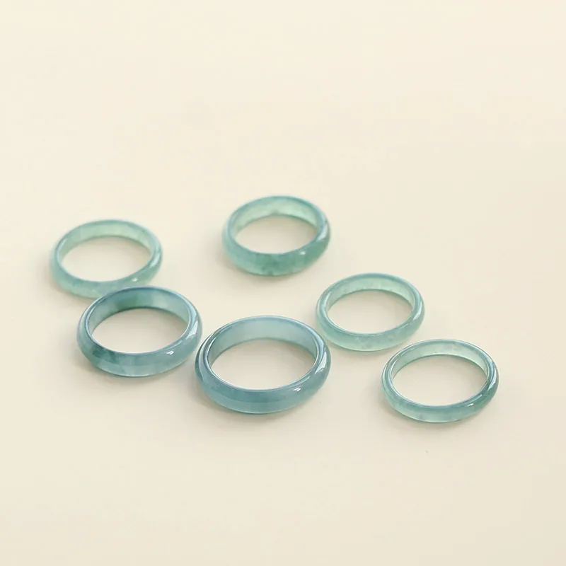 Purple Muli Glutinous Jade Jadeite Rings Women's-3