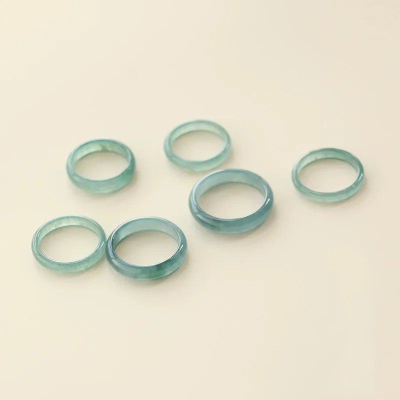 Purple Muli Glutinous Jade Jadeite Rings Women's-2