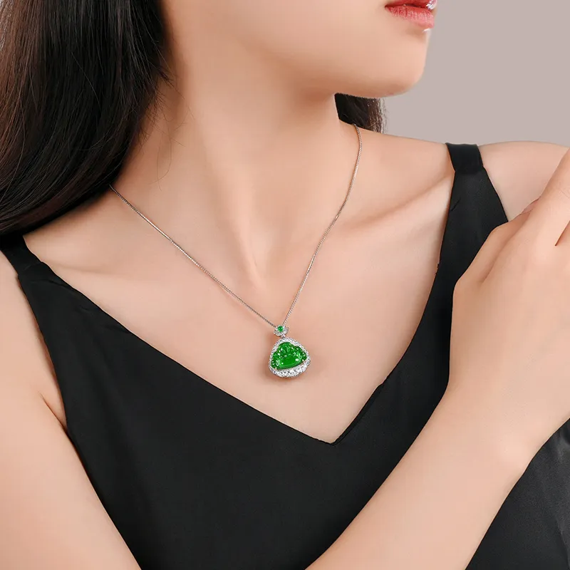 Purple Muli Ice Glutinous Necklace Pendant Women's-2