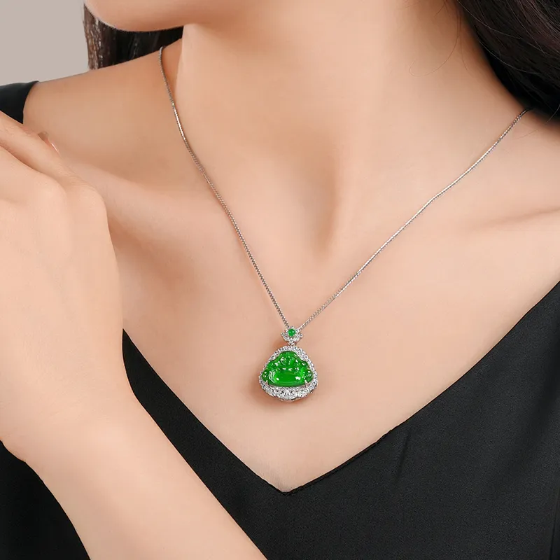Purple Muli Ice Glutinous Necklace Pendant Women's-1