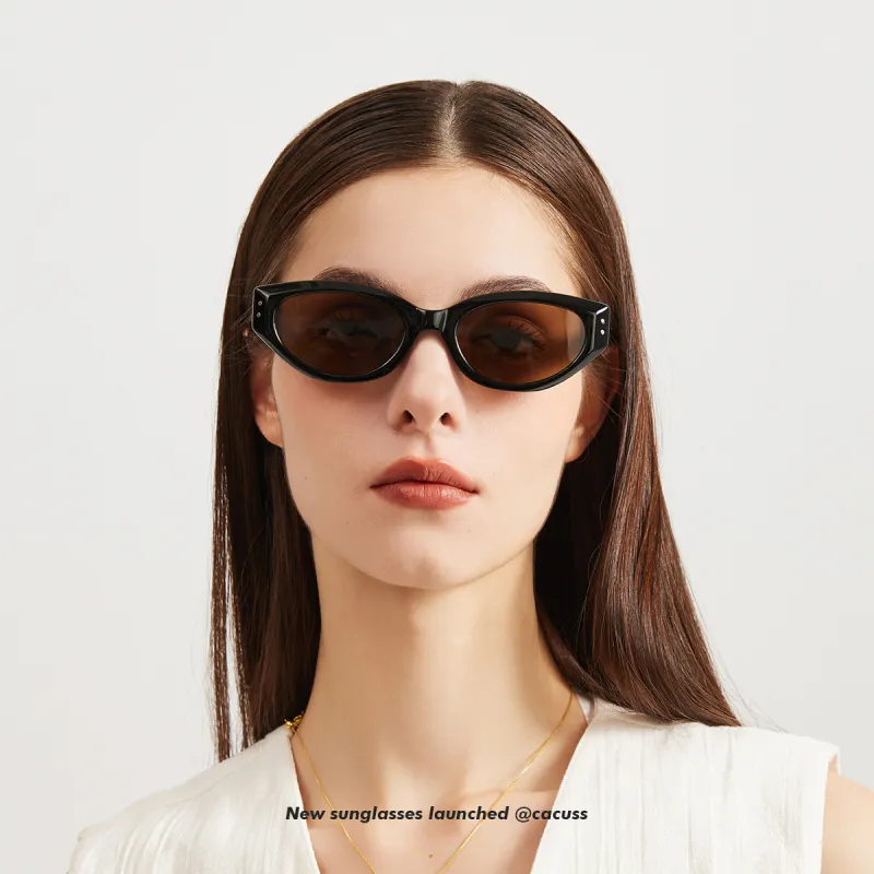 CACUSS Junior TR/Memory Plastic Oval Sunglasses Unisex-1