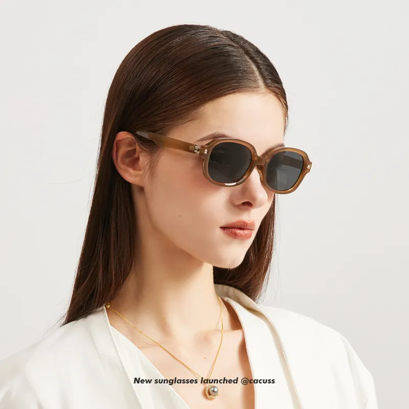 CACUSS Junior TR/Memory Plastic Oval Sunglasses Unisex-20