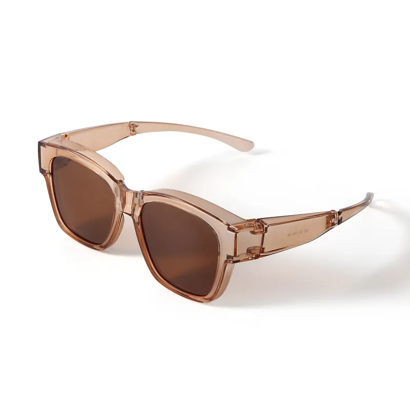 CACUSS Junior TR/Memory Plastic Square Sunglasses Unisex-1
