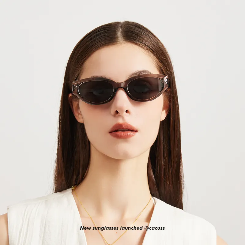 CACUSS Junior TR/Memory Plastic Oval Sunglasses Unisex-13