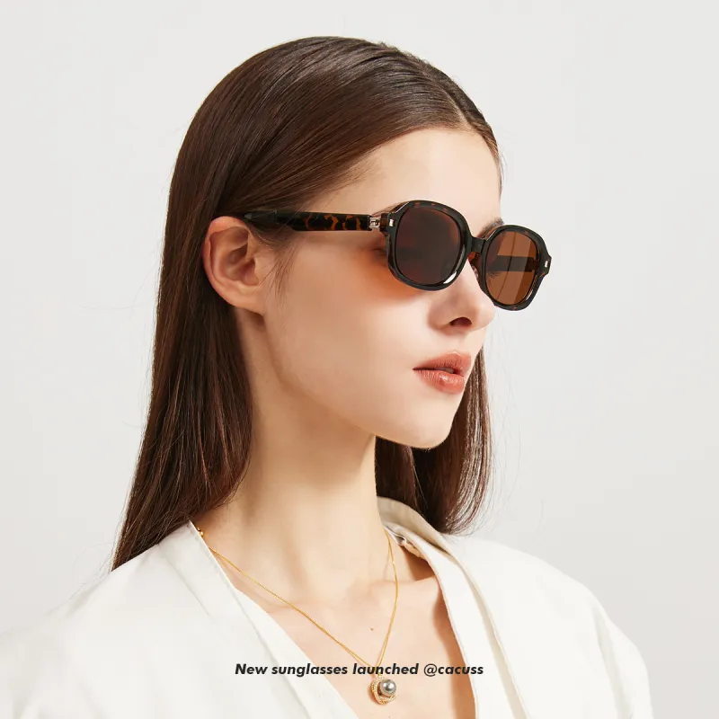 CACUSS Junior TR/Memory Plastic Oval Sunglasses Unisex-3