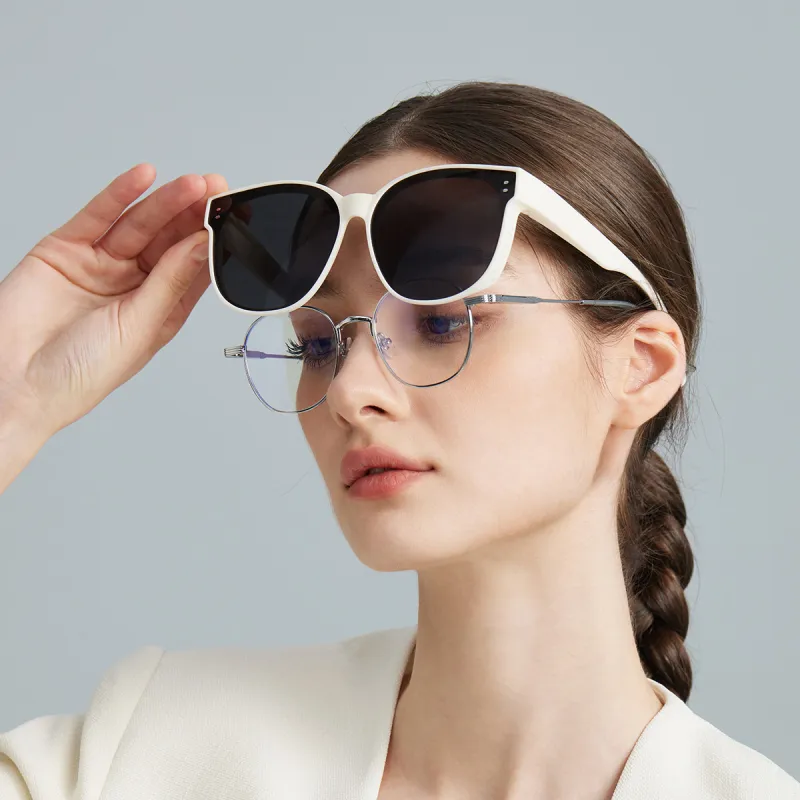 CACUSS Junior TR/Memory Plastic Square Sunglasses Unisex-1
