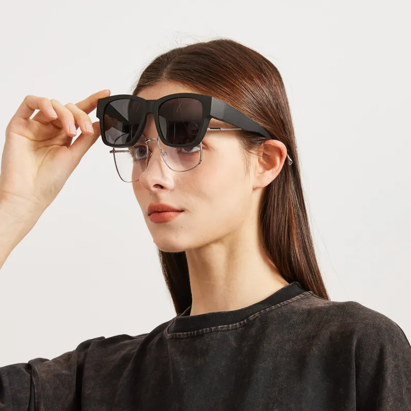 CACUSS Junior TR/Memory Plastic Square Sunglasses Unisex-7