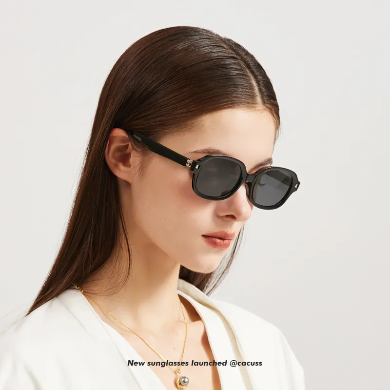 CACUSS Junior TR/Memory Plastic Oval Sunglasses Unisex-8