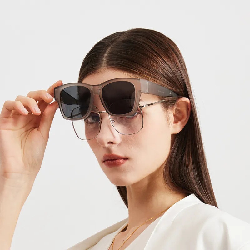CACUSS Junior TR/Memory Plastic Square Sunglasses Unisex-14