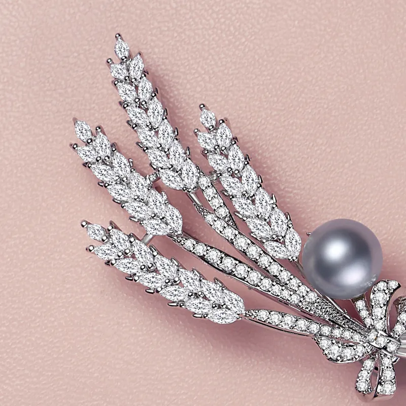 Inlady Saltwater Pearl Brooches Women's-1