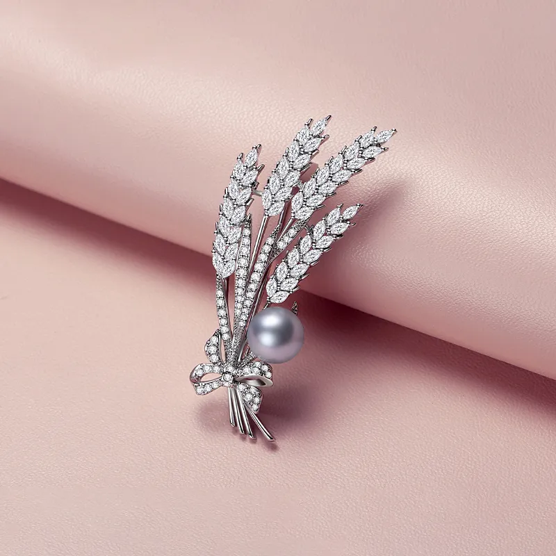 Inlady Saltwater Pearl Brooches Women's-4