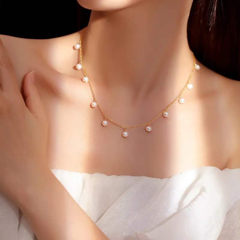 Inlady Pearl Necklaces Women's-3
