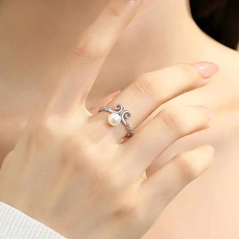 Inlady Saltwater Pearl Rings Women's-1