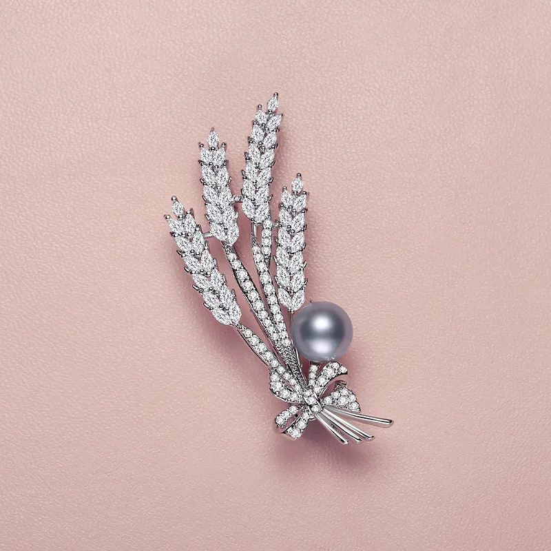 Inlady Saltwater Pearl Brooches Women's-3