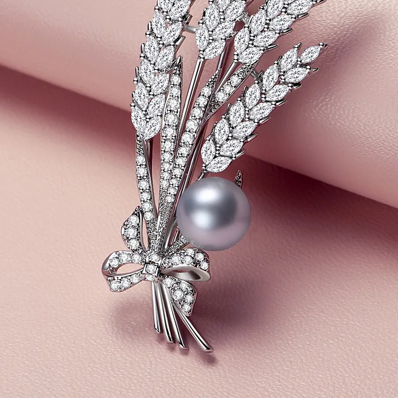 Inlady Saltwater Pearl Brooches Women's-2